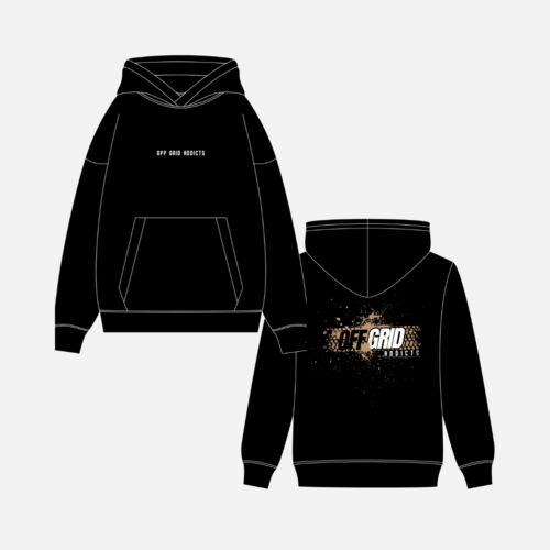 OGA BLACK (tan logo) HOODIE V.1 Thumbnail