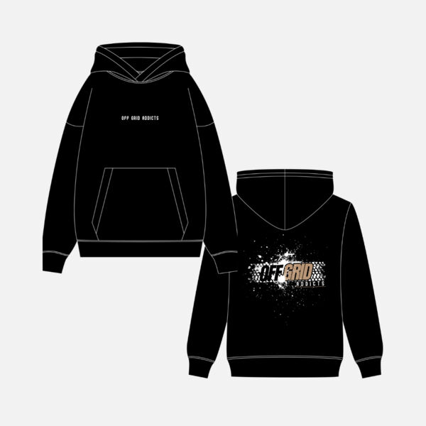 OGA BLACK (white logo) HOODIE V.1 Thumbnail